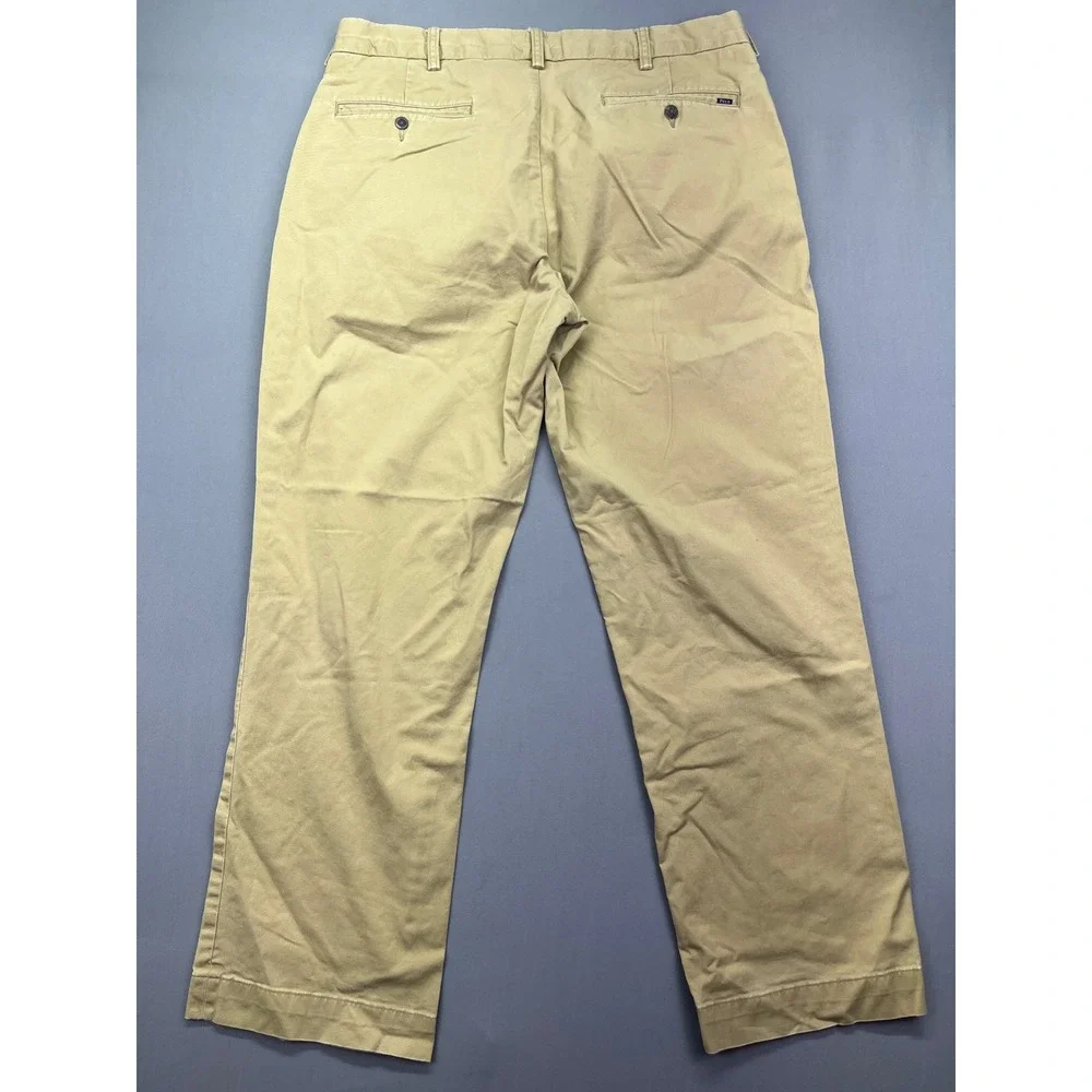 Polo Ralph Lauren Stretch Classic Fit Chino Pants‎ Khaki Beige Mens 35x30